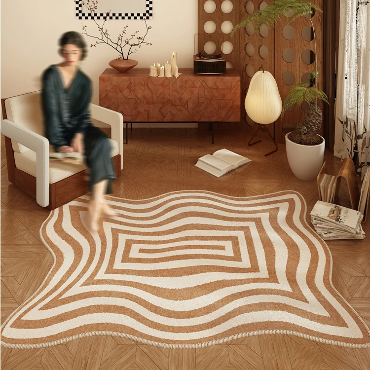 Irregular Rugs for Bedroom Light Luxury Living Room Decoration Thicken Carpet Home Plush Lounge Rug Large Area Anti-slip Mat 4