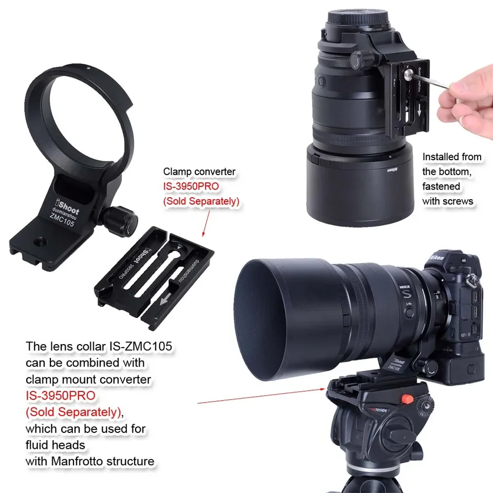 IShoot Lens Collar Tripod Mount Adapter Ring For Nikon PC-E
