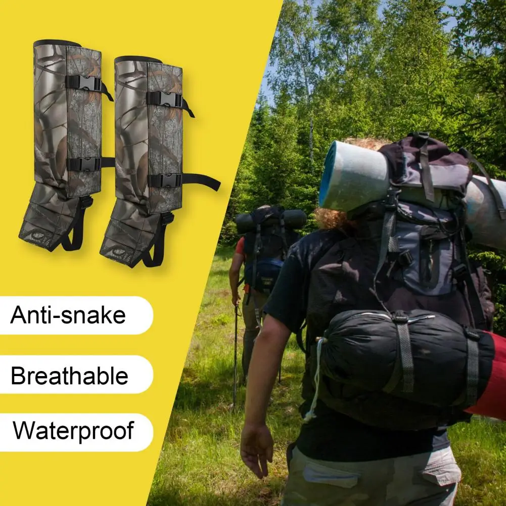 Waterproof Leg Gaiters Quick Release Size Adjustable Bite Camping Hiking Lower Leg Guard Gaiters