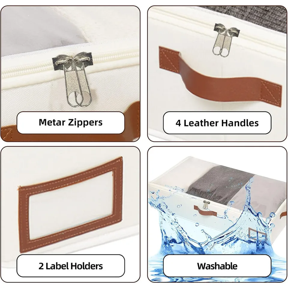 1 borsa porta abiti pieghevole di grande capacità, contenitore sotto il letto per trapunte con coperchio, organizer per armadio_voghion.com