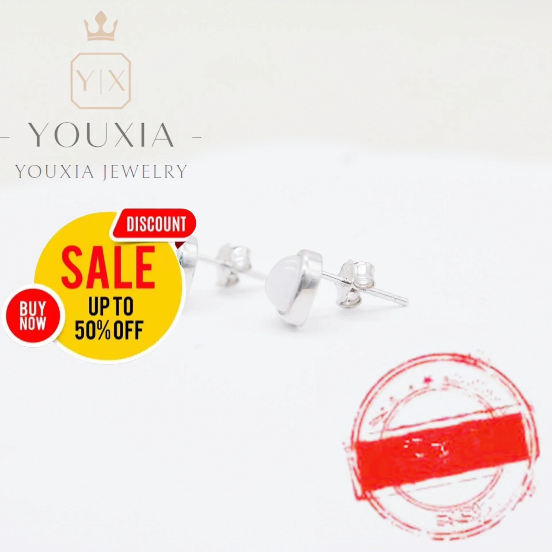 Western style Silver color Custom  Premium Series Earrings Luxury With Logo Fashion Couple Gift Sparkling Personalized Jewelry