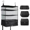 Portable Hanging Travel Luggage Organizer, Foldable Compartment Hanging Wardrobe, Travel Essentials. 1