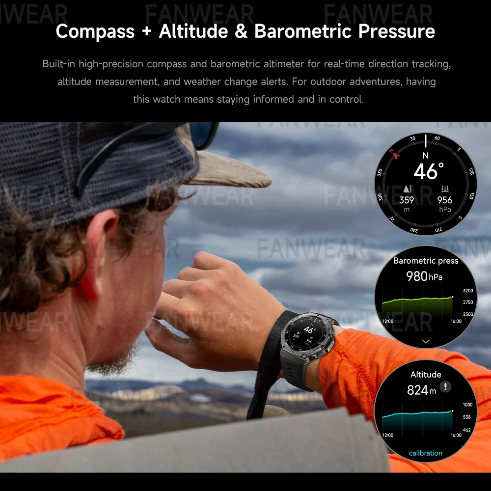 T-Rex 3 المدمج في ثنائي النطاق GPS ساعة ذكية الرجا...