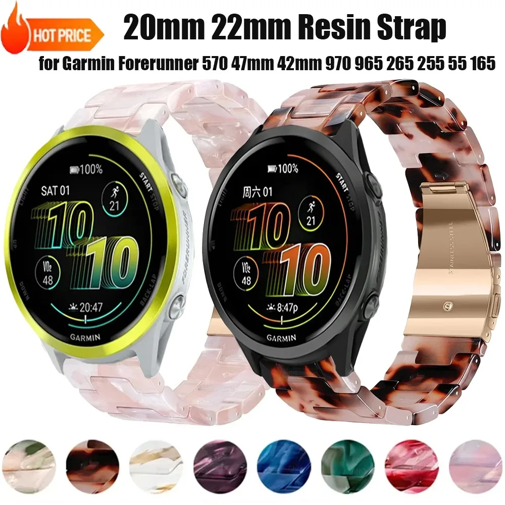 Premium Resin Watch Strap | Stylish Replacement Bracelet for Smartwatches (20mm/22mm)