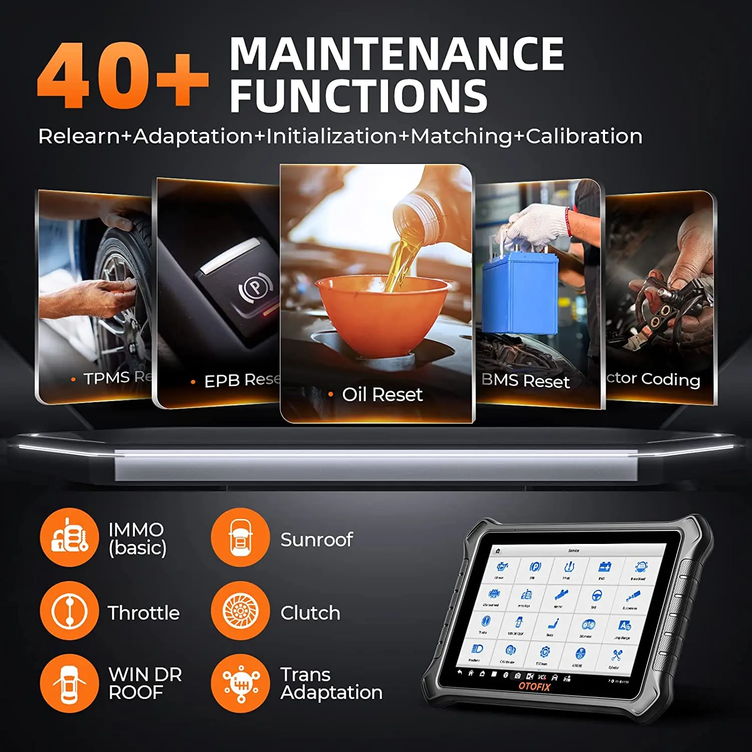 OTOFIX D1 PROS Diagnostic Scanner ECU Coding BiDirectional Control Bluetooth Diagnostic Tools 2 Years Free Update  OBD2 Scanner 3