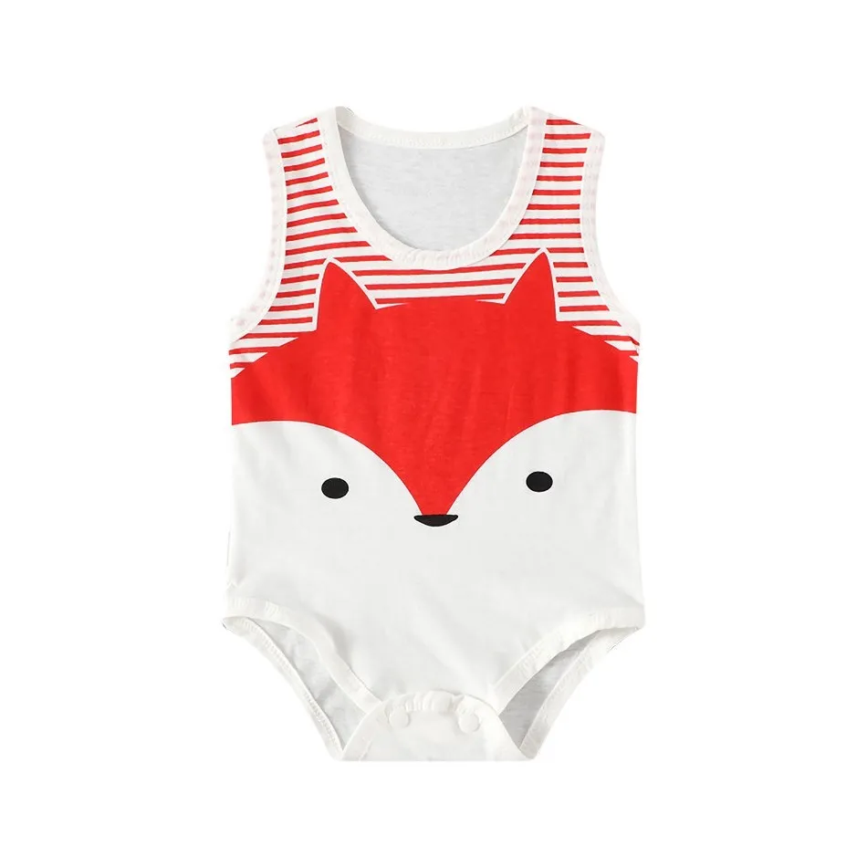 Summer Baby Sleeveless Animal Romper 6