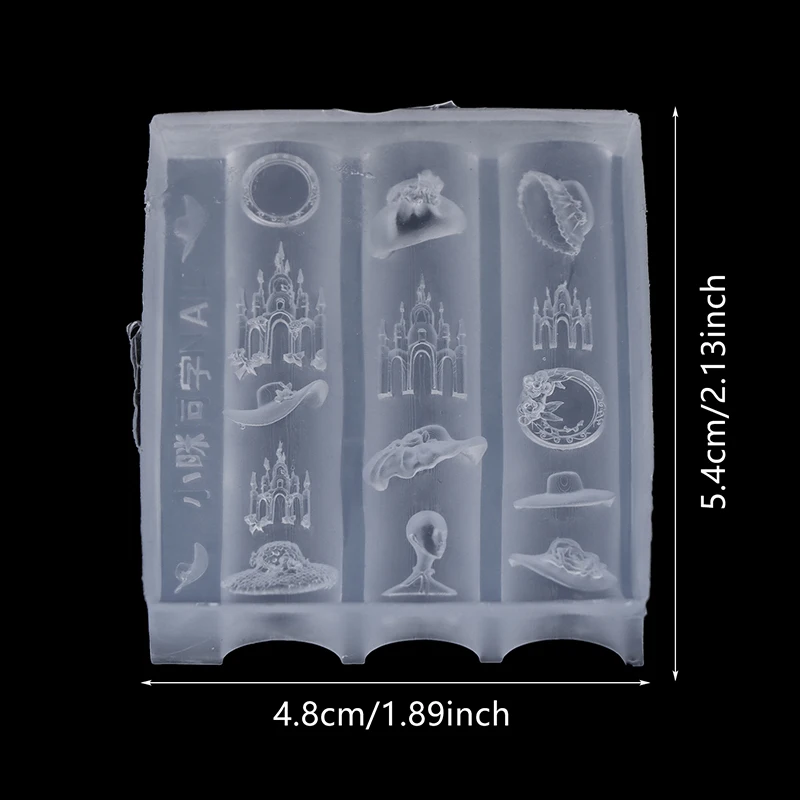 네일 아트 몰드 DIY 네일 아트 데코 투명 네일 템플릿 3D 실리콘 매니큐어 몰드 유럽 스타일 밀짚모자 백조 드레스 성