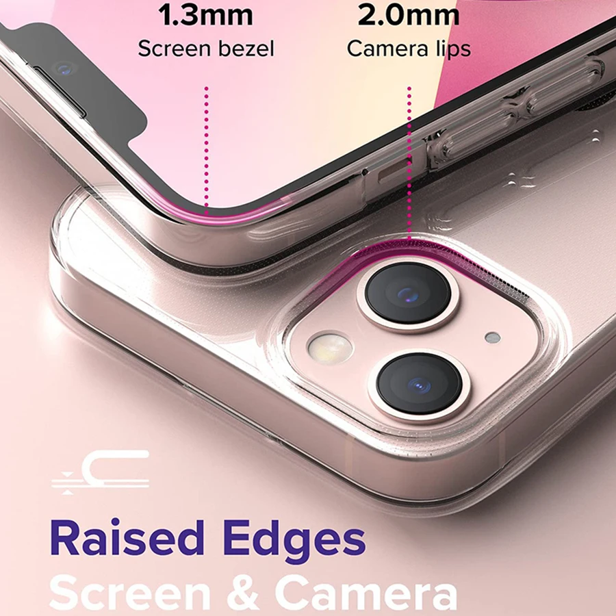 iPhone Case Original Clear Silicone Soft TPU Case For Iphone 11 12 13 Mini 14 Pro Max 7 8 Plus X Xs Xr Ultra Thin Transparent Shell Bumper