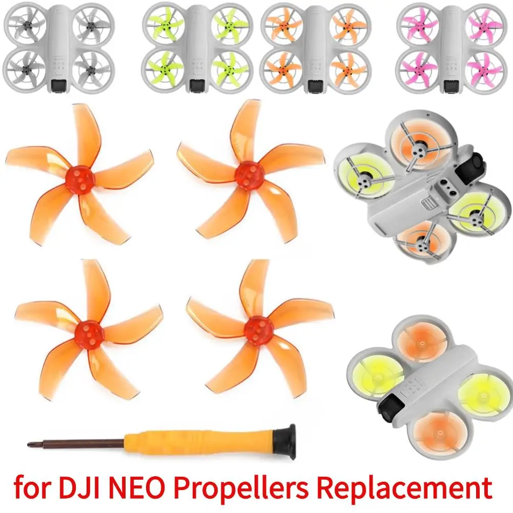 Colorful 5 Paddles Multi-Color Propeller for DJI NEO Wing Replacement Accessories for DJI NEO drone propeller drone propellers drone propeller blades propeller replacement parts