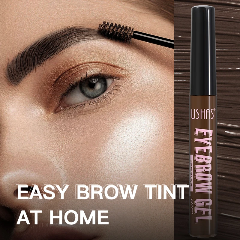 USHAS 3 Color Eyebrow Gel Long Lasting Waterproof Eyebrow Tint Mascara Cream Non-smudge Natural Liquid Eyebrow Makeup 5