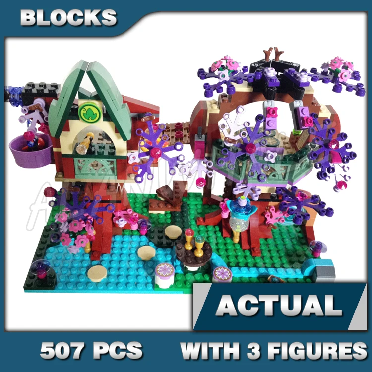 

507pcs Elves Treetop Hideaway Treehouse Ladder Bridge 10414 Building Blocks Toys Compatible with Model