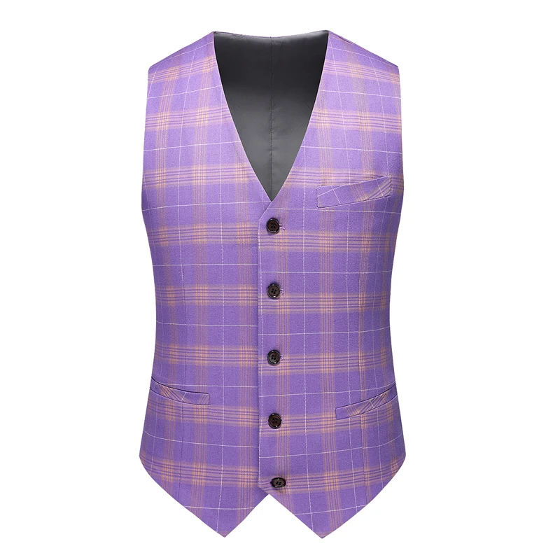 High-quality men's casual (suit + vest + trousers) Fashion business trend handsome slim dress suit three-piece suit