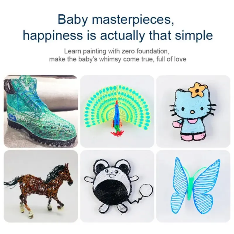3D Printing Pen Low Temperature 1.75mm PCL Filament 3DS Printer Drawing DIY For Kids Toys Boys Girls Gifts