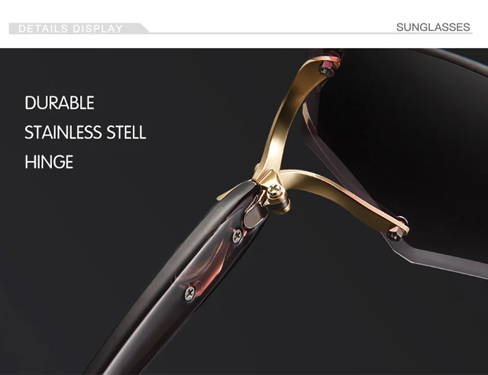 BERTHA Retro Luxury Gradient Sunglasses For Women Fashion Rimless Glasses Cut Lens FOX decorated Sunglasses Lady Eyeglass S8048