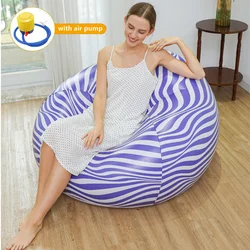 Inflatable Lazy Sofa Chair - Versatile Bean Bag Lounger for Indoor and Outdoor Relaxation (Stripe-purple)