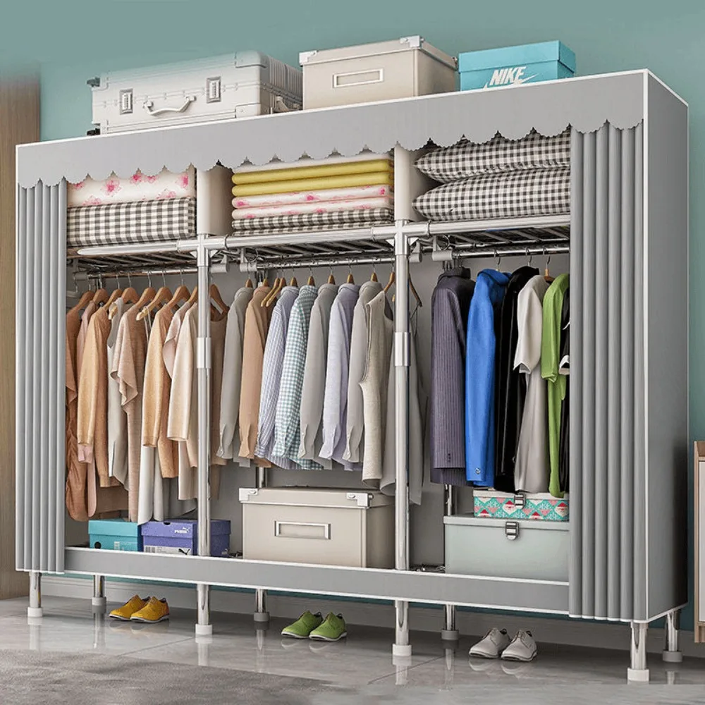 Dustproof Wardrobe Oxford Cloth Waterproof Cupboard Bedroom Clothing Storage Cabinet storage cabinet cloth wardrobe fabric wardrobe Space Saving Organizer