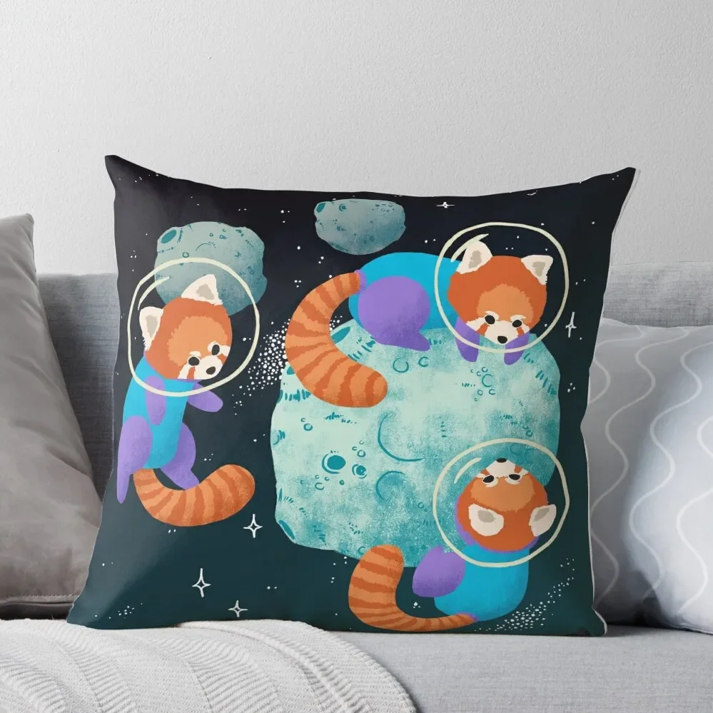 

Red Space Pandas Throw Pillow pillow cover christmas Pillow Cases Decorative