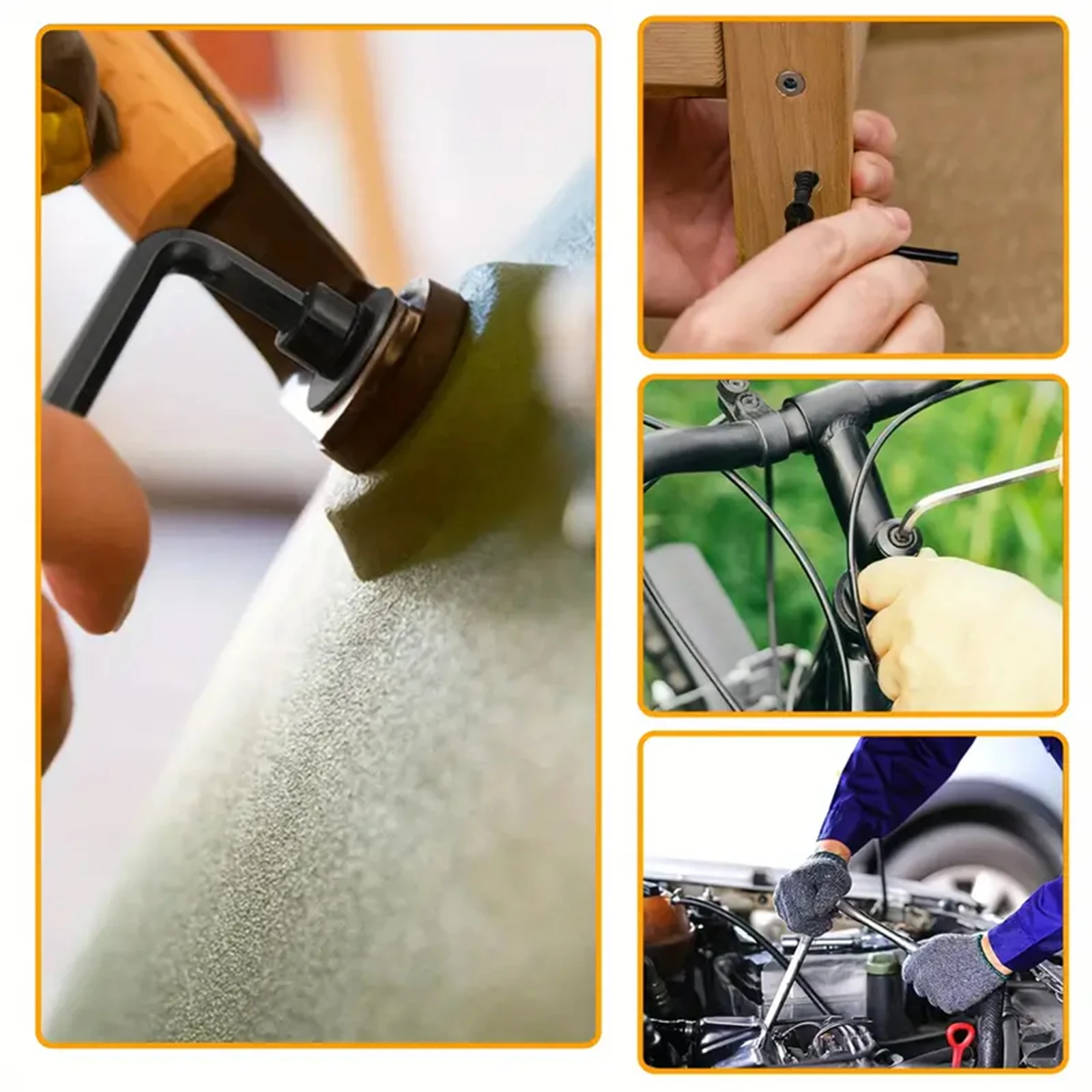 Description Picture 6 of itemBlack Cup Head Hexagon Bolt, M4 X 4/8/10/12/14/16/20mm Hexagon Head Screw Washer, Nut Set, Allen Sleeve Drive -174 Pieces