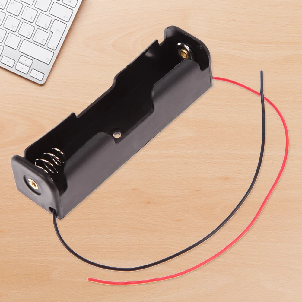 100/5pcs 1 Slot 18650 Case 3.7v Power Battery Holder Storage Box 18650 Batteries Holders With Leads For 18650 Battery Organizer