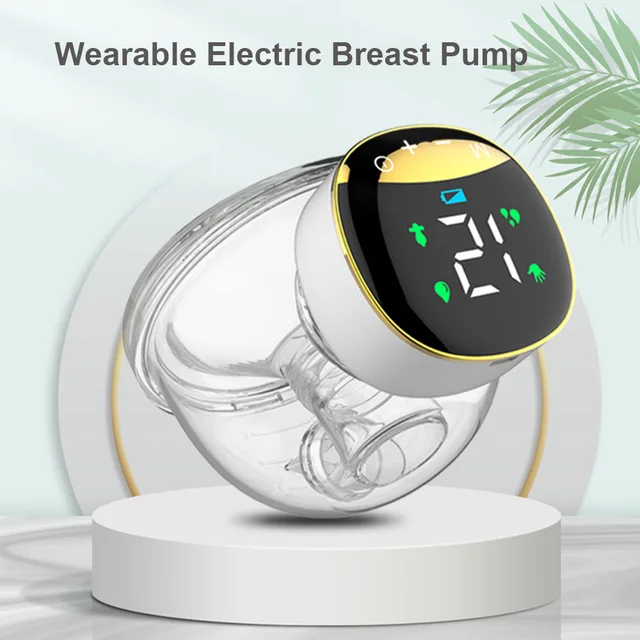 MY-373 Wearable Breast Pump Portable Hands Free Electric Breast Pump for Breastfeeding LED Screen 4 Modes 12 Suction Low Noise