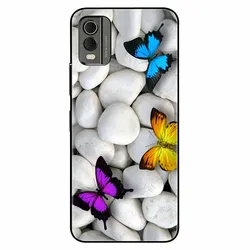 Soft Black Bumpers Cool Fashion TPU Coque with Cat Lion Design for Nokia C210 (W101.CH.142)