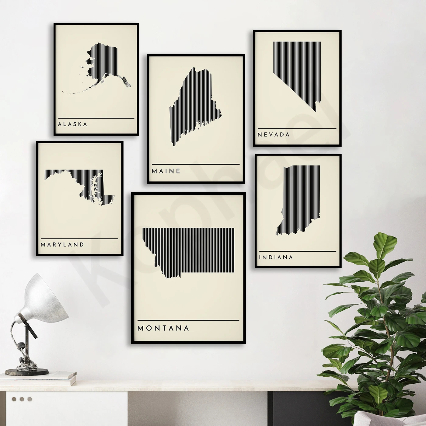 Montana Alaska Maine North Dakota South Dakota Nevada New Jersey Nevada Nevada Maryland Indiana City Travel Map Poster