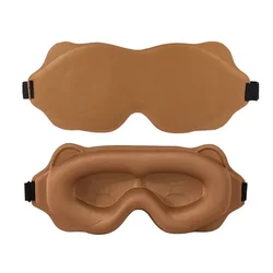Ultimate Comfort 3D Light - Blocking Sleep Mask - Soft Padded Eye Shade for Restful Sleep (Brown)