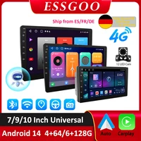 ESSGOO Car Radio Wireless Carplay Android Auto 2 Din 7"/9" GPS Navigator MP5 Player Glass Screen  Wi-Fi FM BT Car Stereo
