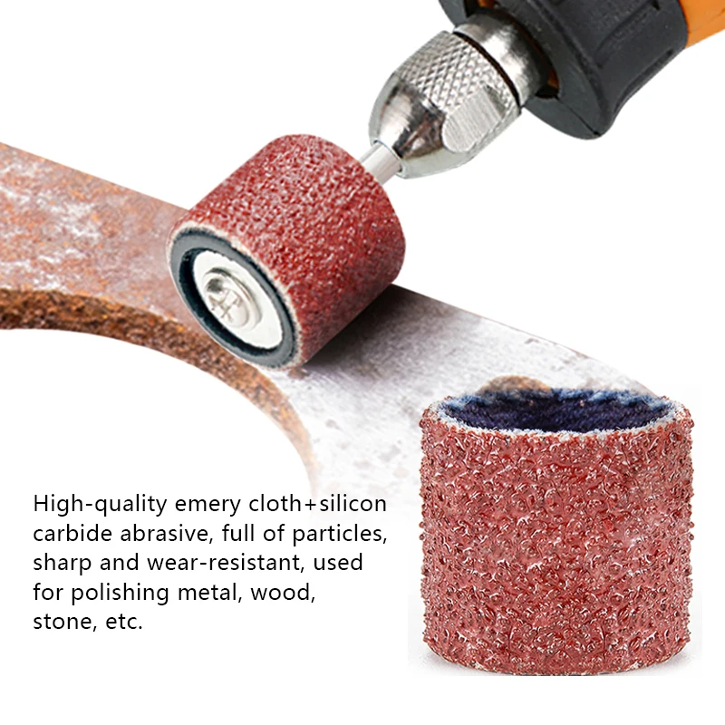 Set 132 Manicotti Abrasivi Per Utensili Rotanti - Include Nastri E Mandrini, Per Levigatura E Lucidatura - Foto 9