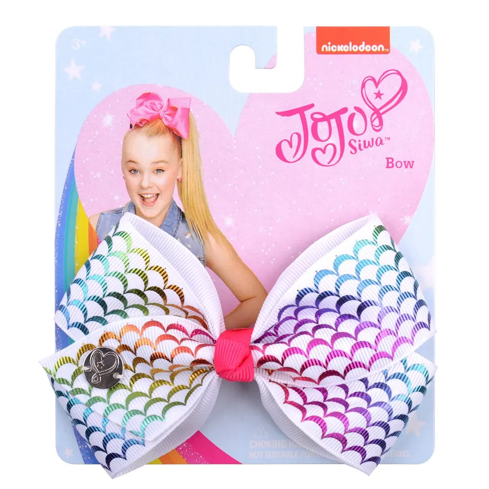 Noeuds de chaîne Jojo Siwa pour filles, nœud de ruban imprimé arc-en-ciel,  pince à cheveux boutique faite à la main, accessoires pour cheveux pour  enfants