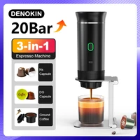 Machine à café expresso électrique Portable sans fil, pour voiture et maison, Camping, 3 en 1, capsules de poudre, cafetière de voyage 1