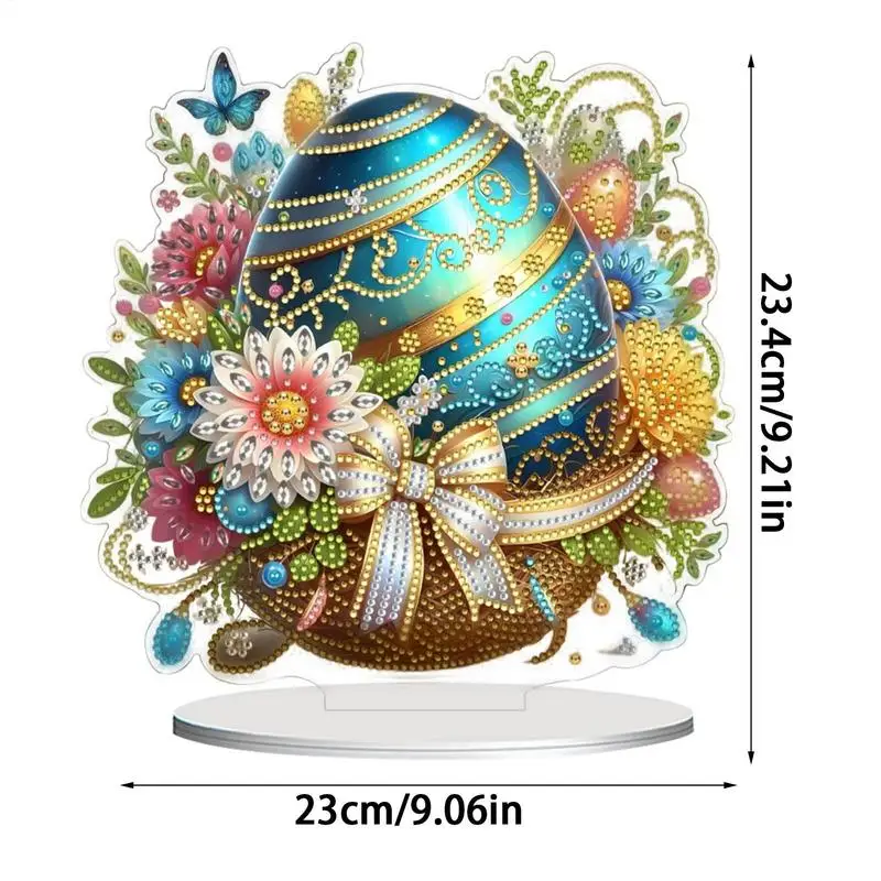 Painting Kits For Adults Crystal Painting Art Tabletop Decor Easter Crystal Painting Double Sided Stand Up Gem Painting Craft