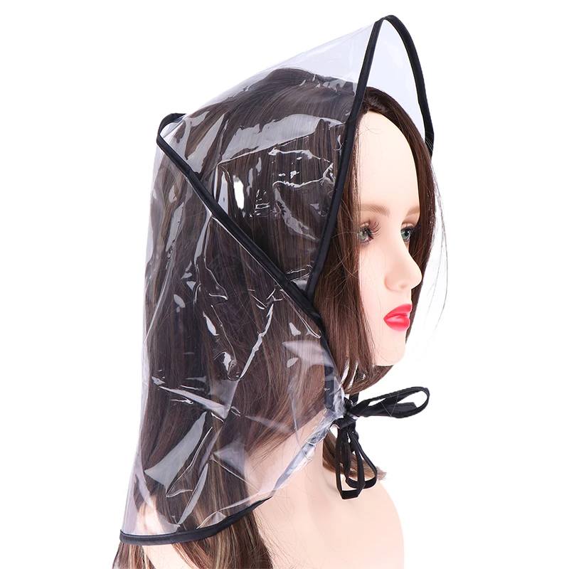 Protect Hairstyle Rain Hat Plastic Bonnet For Women And Lady Clear Keep You Hair Looking Perfect Even After A Rain Shower 1Pcs