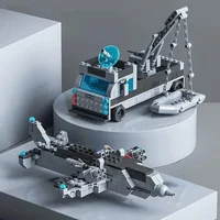 Huge size 1560PCS Navy war ship Army ship model warship 6 in 1 multi-shape combination building blocks to build a boy toy set 6