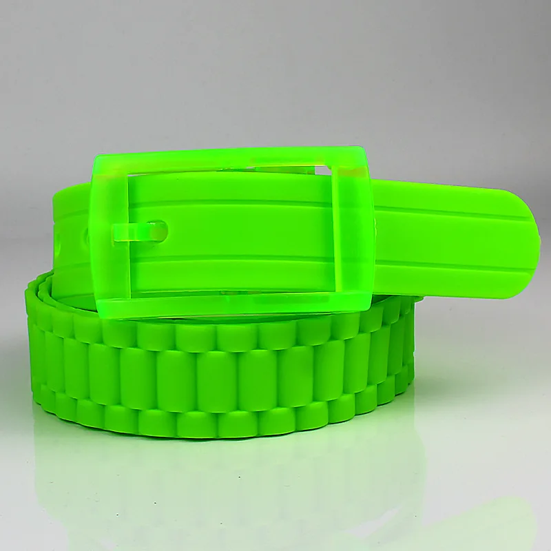Cintura Gomma Siliconica Colorata Unisex - Fibbia Liscia (Arcobaleno Di Colori)