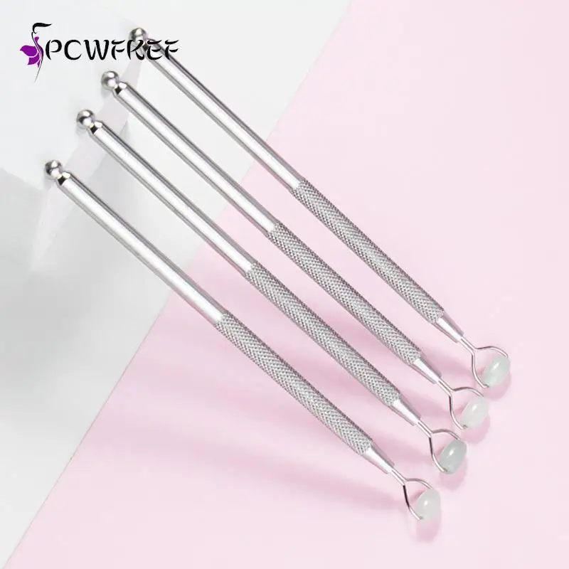 

Eye Anti Wrinkle Natural Jade Roller Guasha Skin Scraper Facial Set Facial Stone Firming Face Anti-Aging Puffy Eyes Massager
