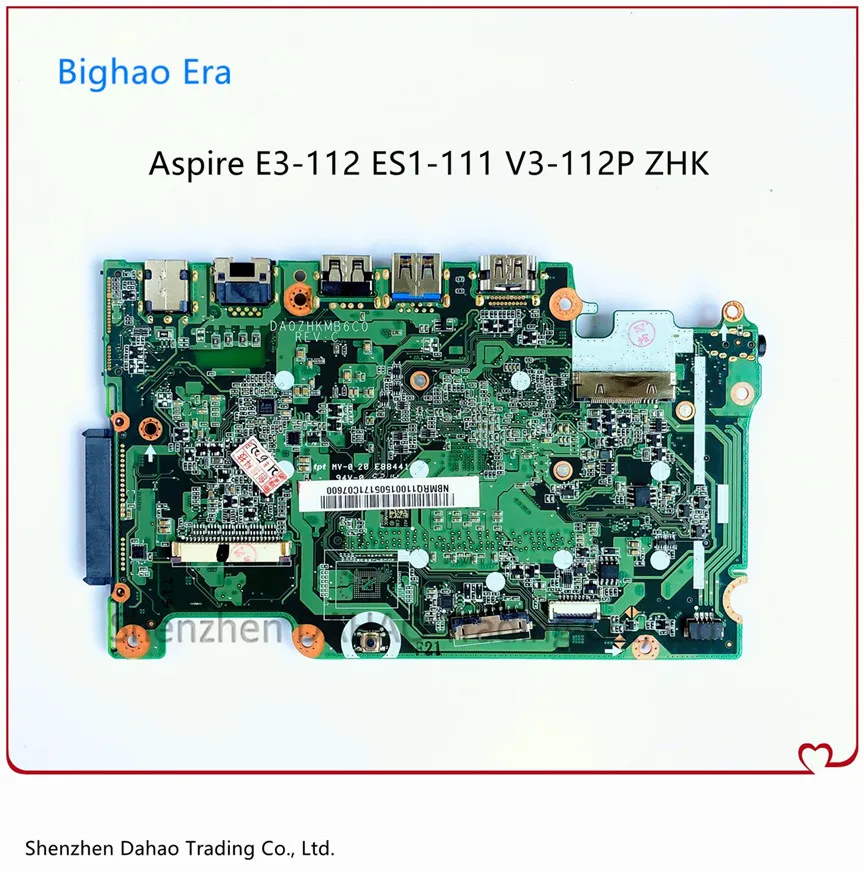 para Acer Aspire E3112 Es1-111 V3-112p Zhk Computador Portátil Placa-mãe Ddr3l w Intel Cpu 100% Totalmente Testado Da0zhkmb6c0 - Imagem 2