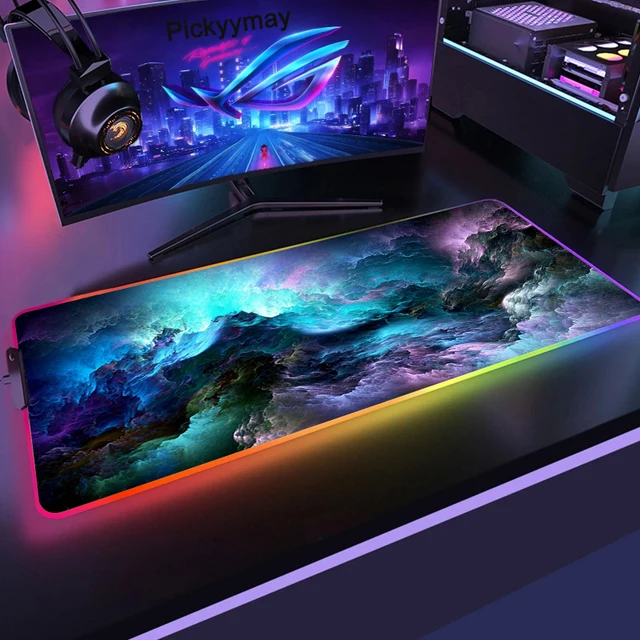 משטח עכבר לגיימינג עם תאורת RGB במגוון גדלים