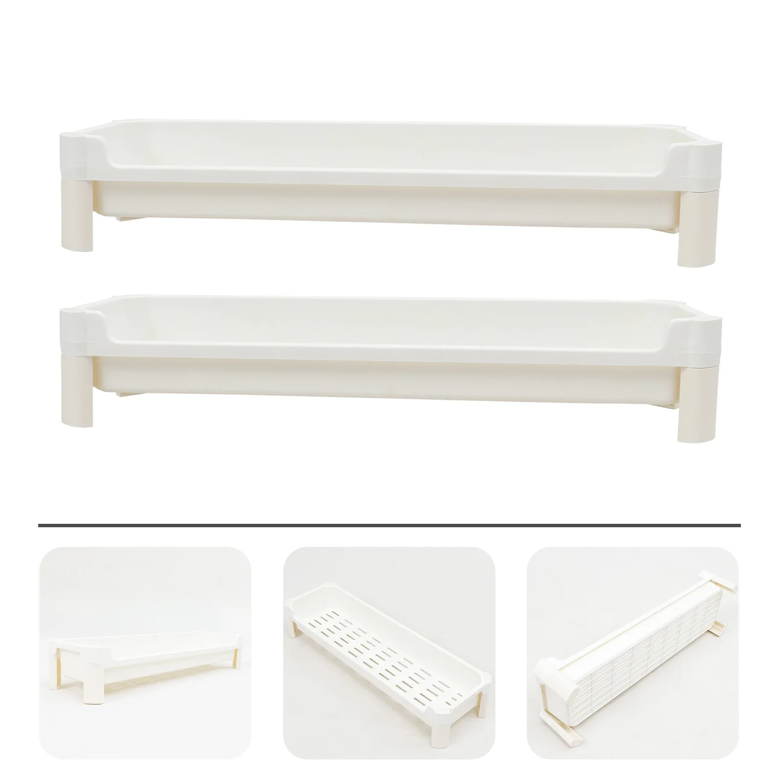 

2 Rack Organizer Shelf Standing Holder Countertop Shelf for Kitchen Bathroom Countertop Cabinet Under Sink