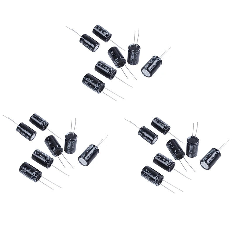 

30 Pcs 22UF 400V 105C Radial Electrolytic Capacitors Black 13Mm X 21Mm
