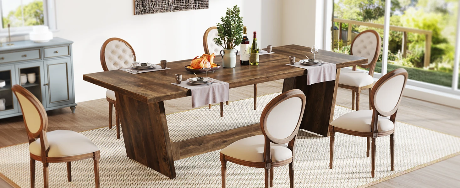 Tribesigns Large Long Dining Table for Big Families