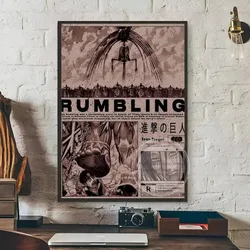Anime - Inspired Attack on Titan Waterproof Wall Art for Coffee Houses and Bars (S1 - 52 - 6)