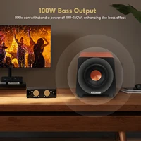 AIYIMA 800X Subwoofer 150W 8 Inch Active Speaker Deep Bass Wood Grain Woofer Amplifier Input RCA/AUX/LFE - Image 3