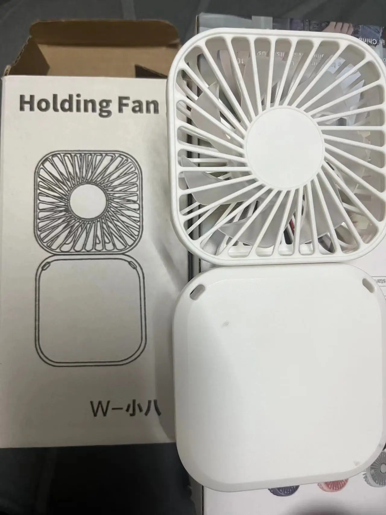 1pc Hanging Neck Fans With Vanity Mirror Outdoor Handheld Multifunction Fan Home Desktop Folding USB Rechargeable Mute Mini Fan 3