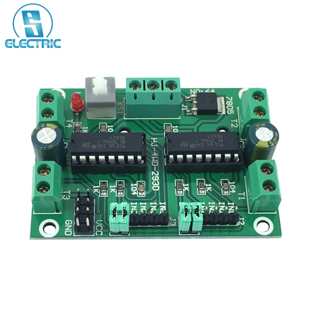 

4CH DC Motor Driver Module 5V-12V PWM L293D H-Bridge for 4WD Robot Smart Car PWM Speed Control Overheating Protection