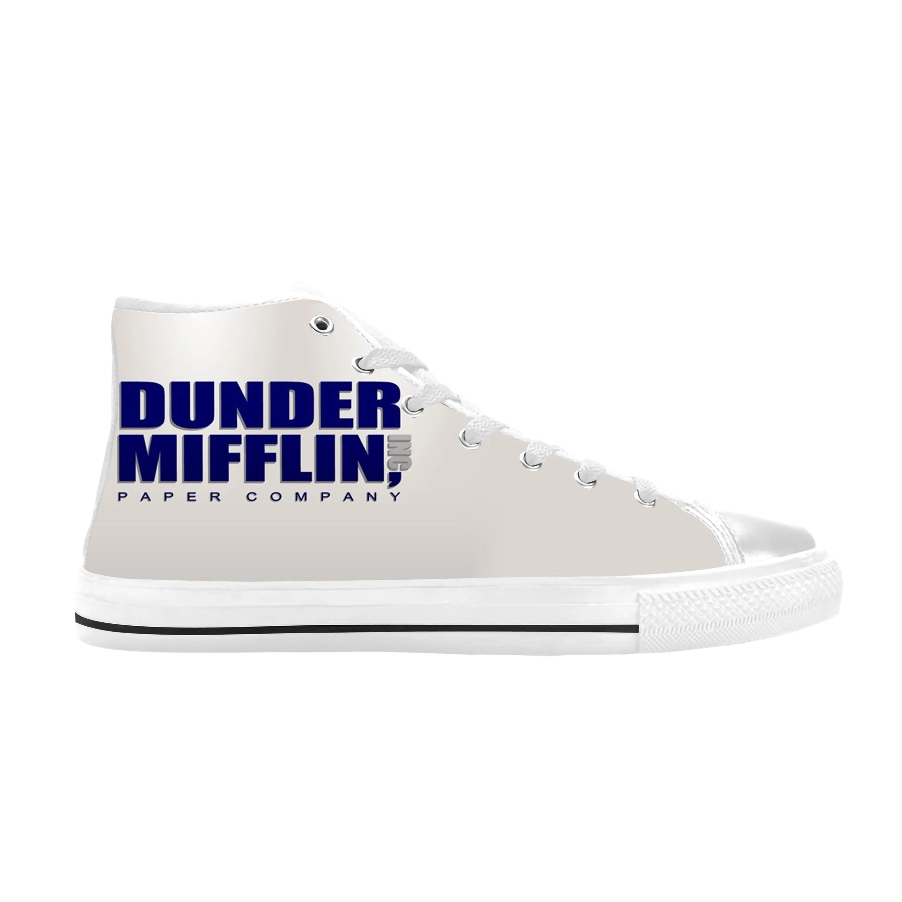 The Office TV Show Dunder Mifflin Paper Company Casual Cloth Shoes High Top Comfortable Breathable 3D Print Men Women Sneakers