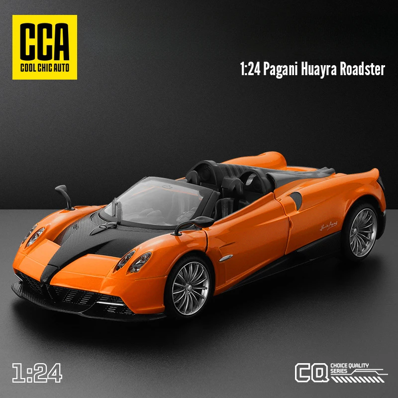 

CCA Diecast 1:24 Pagani Huayra Roadster Alloy Car Model Sound Light Collective Metal Miniature Voiture Boy Car Toy Gift Birthday