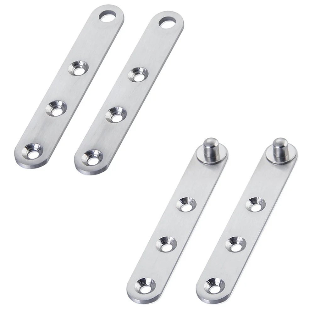 

6 Pcs Wooden Door Rotating Shaft Hinge Cabinet Hinges 360 Degree Stainless Steel Part