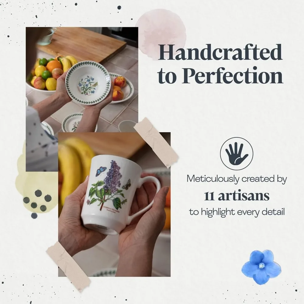 Botanic Garden 30-Piece Dinnerware Set - Nature-Inspired Floral Motifs - Dishwasher, Microwave, Freezer Safe 5