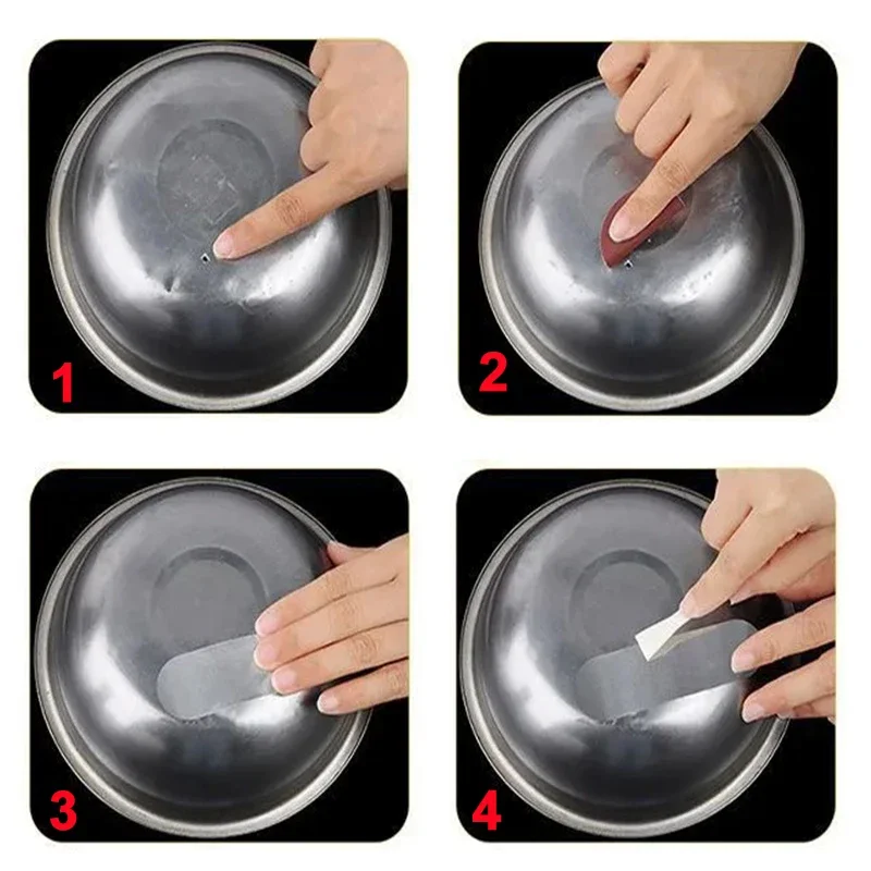 Double Sided Adhesive Tape Double Sided Tape Aluminum Foil Patch for Kitchen Stainless Steel Pot Repair